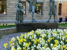 In front of the national theater 