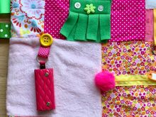 This is a Fidget Blanket, they love  to  twist and turn the items , button and unbutton  also,  it keep their  dexterity  of the hand  exercised.