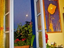 Moon out the kitchen window