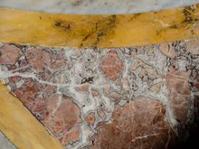 More marble. Elsewhere there was some remarkable poryphory burgundy-colored marble.