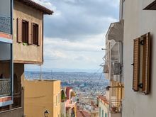 
With glimpses of the sea.