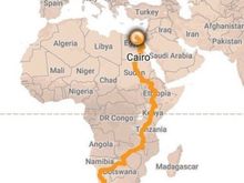 Here is the route map of his ride.