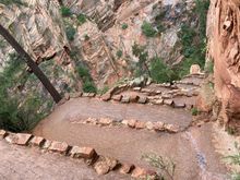 Looking back down on the switchbacks to Scout Lookout 