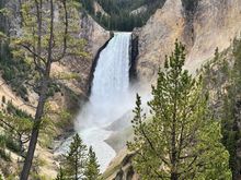 View of lower falls from Red Rock Point in the North Rim