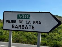 Entrance to main road, from unpaved lane that leads to my tucked-away, country hotel.   