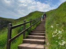 Some of the stairs at Dunnottar 