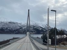 Crossing the bridge to Narvik