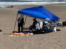 It was 63° and the wind was blowing a steady 10 to 15 mph! The rest of us had jackets on, lol!