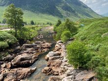 River Etive on the Glen Etive Road - one of the most beautiful scenic roads in Scotland