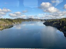 Beautiful fjords along the coastline 