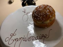 A fancy donut for both