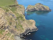 Carrick-a-Rede Ropebridge from Portaneevy Viewpoint
