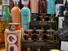 Local liqueurs for sale in the Mercado de Abastos