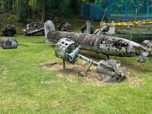 Plane remnants at War relic museum