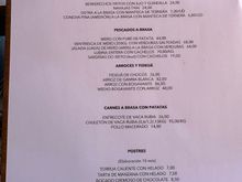 Menu..Sunday lunch, 15 June