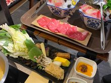 Some of the ingredients for our hot pot!