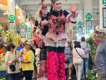 Celebrating May Day with flowers. 