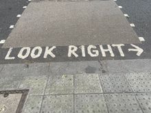 After years of scraping Americans and others off their roads, the British are giving us a big heads up.  Your not in Kansas anymore Dorothy, look to the Right!  Already saved our lives.