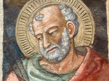Evocative fresco of one of the Apostles