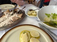 We chose boiled potatoes, instead of fried and they were, as usual, perfect.  It will be a long time before I forget this lunch.