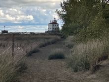 Fairport Harbor West lighthouse that a friend/acquaintance owns.  She was closing it down for the winter today, and we were the last tour.  (Near Mentor OH)
