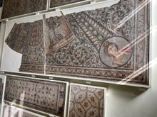 Various murals on display in the stairwell