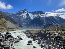 Mueller lake, first suspension bridge 
