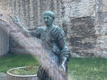 We were greeted by this guy when we crossed under the walkway to the Tower. There is a large part of the original Roman wall that is still preserved from when this was Londonium.