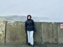 Cliffs of Moher. Kate says Ireland is beautiful and f-ing cold. 