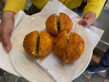 We sampled them right out of the fryer