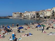 Many were there for the beach