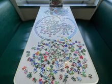 Tons of room and seating on the ferries and on each side there was a puzzle on one of the tables, so you could sit and work on a puzzle as you crossed the Puget Sound