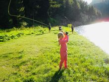 Kate fly fishing the Smith on a raft trip just a few years ago. 