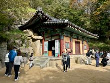 The famed, tall Buddha statue is inside this building where photos aren’t allowed, and for once I obeyed.