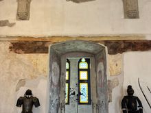 The armor of a medieval knight