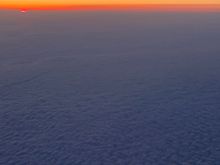 Sunset taken east of Kuril Islands