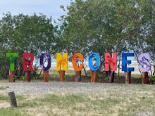New Troncones sign, wasn't here last year.  Mexico is filled with these colorful signs proclaiming their city's name