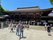 Actual Shrine.  You walk up to the gate and bow twice, clap twice, and bow twice again.