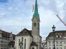 Fraumünster from across the bridge