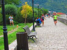 Cats, cats, cats.  Everywhere and don't we all love to take there picture.  This is up on the old wall.  Less strenuous then the Dubrovnik walls and they are free. 