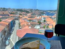 Half portion of Francesinha with a view at Mirone restaurant 