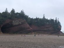 Sandstone sea caves at St. Martins, NB