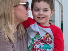 But he was sure to give mom some love too