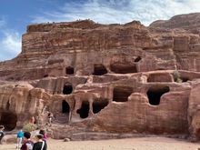 Tombs carved into the hill