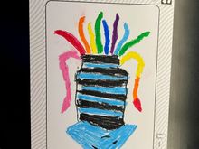 My multi-colored squid masterpiece!