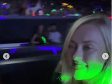 It's VIP seating at the Vegas residency.  Sitting or standing, they are not blocking the show for anyone else. 