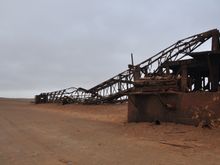 Ruins of an oil rig