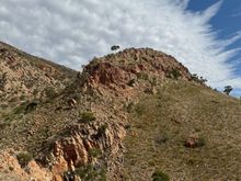From the car park we climbed to the top of this ridge for a view into the Pound