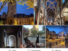 October view, the stars in the ceiling, the beautiful and very simple chapel.  There's a view