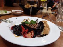 Thursday, La Fonda dessert, Blueberry pie